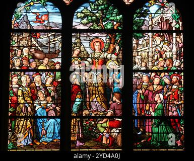 Saint Mary Magdalene, Glasmalerei, Kirche Saint Severin, Paris, Frankreich Stockfoto