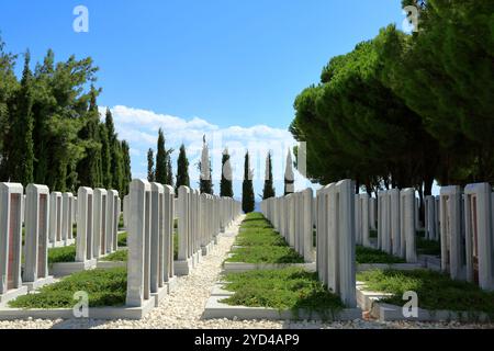 Canakkale, Türkiye-09. September 2024- Canakkale Märtyrergräber. Sie wurde zum Gedenken an die 250.000 Soldaten errichtet, die 1915 im Gallipoli-Krieg starben Stockfoto