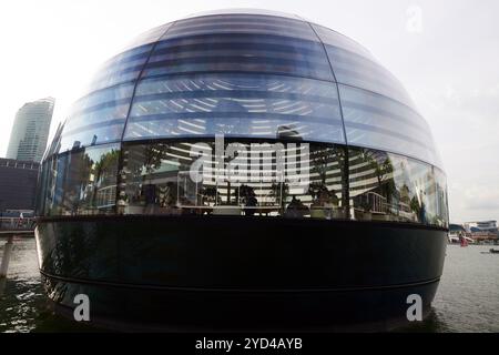 Flagship Store von Apples in der Marina Bay Gegend von Singapur Stockfoto