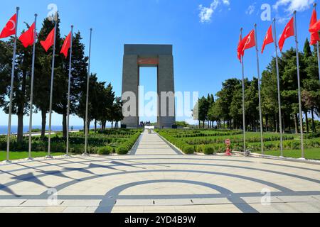 Canakkale, Türkiye-09. September 2024- Canakkale Märtyrergräber. Sie wurde zum Gedenken an die 250.000 Soldaten errichtet, die 1915 im Gallipoli-Krieg starben Stockfoto