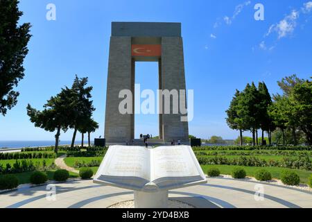 Canakkale, Türkiye-09. September 2024- Canakkale Märtyrergräber. Sie wurde zum Gedenken an die 250.000 Soldaten errichtet, die 1915 im Gallipoli-Krieg starben Stockfoto