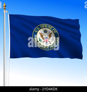 US-Repräsentanten Regierung schwenkt Flagge, Vereinigte Staaten von Amerika, Vektorillustration Stock Vektor