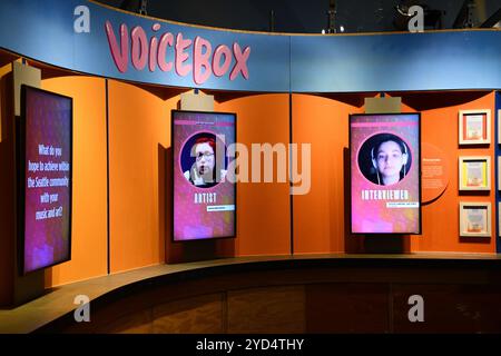 Ausstellung im Museum of Pop Culture in Seattle, Washington Stockfoto