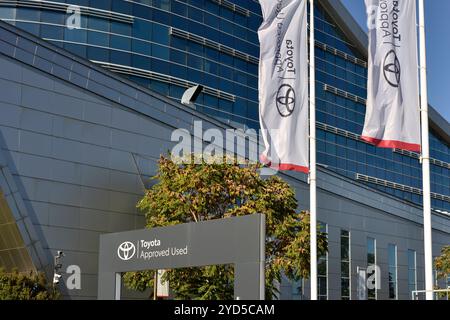 Von Toyota zugelassener Gebrauchtbetrieb in Sofia Bulgarien, Osteuropa, Balkan, EU Stockfoto