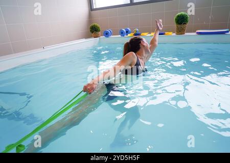 Physiotherapiezentrum, spezialisiert auf Schulterpathologie vor oder nach der Operation. Stockfoto