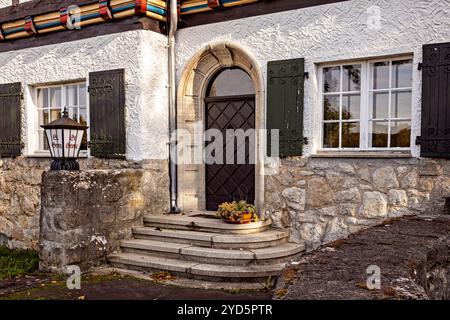 Das Dorf und Gestüt Altefeld in Hessen Stockfoto