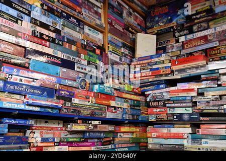 Ausstellung von Brettspielen in den BECK Museums of Branson (weltgrößter Spielzeugmusekomplex) in Branson, M Stockfoto