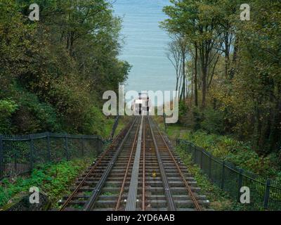 BABBACOMBE CLIFF RAILWAY VIKTORIANISCHE STANDSEILBAHN Stockfoto