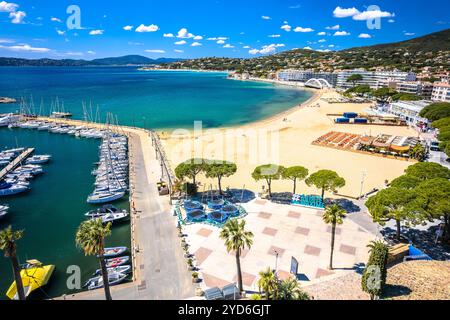 Sainte Maxime Strand und Küste aus der Vogelperspektive Stockfoto