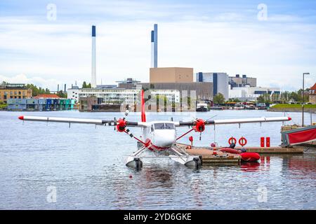 Wasserflugzeug in Kopenhagen Blick aufs Wasser Stockfoto