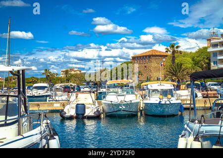 Blick auf die Stadt Sainte Maxime Stockfoto