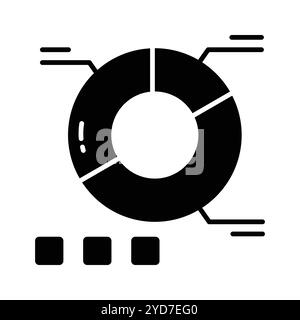 Schnappen Sie sich dieses sorgfältig gestaltete Symbol für Tortendiagramm, Business Analysis Vektor Stock Vektor