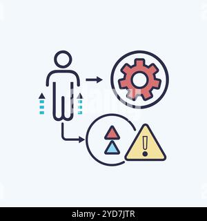 Vektorgrafik des Risikomanagement-Symbols. Stock Vektor