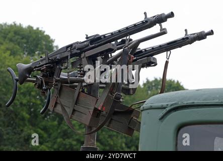Die MG 42 ist ein luftgekühltes Mehrzweckmaschinengewehr, das von der Wehrmacht und der Waffen-SS während der Zweiten hal in großem Umfang eingesetzt wurde Stockfoto