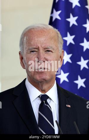 Der Präsident der Vereinigten Staaten von Amerika, Joseph R. Biden Jr., nimmt an seinem Staatsbesuch in Berlin, Bundeskanzleramt, 18/24 Teil Stockfoto