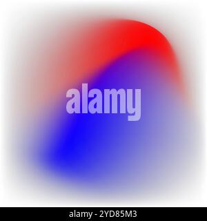 Ein farbenfrohes abstraktes Design mit Farbverläufen von Rot und Blau, die sich sanft vermischen. Vektorabbildung Stock Vektor