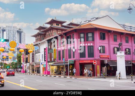 Nanyang Old Coffee Cafe im Peranakan Historic Shophouse Heritage Building, Chinatown Singapur Stockfoto