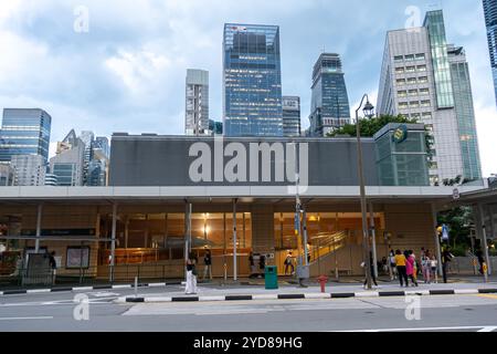 Tanjong Pagar MRT Station, U-Bahn-U-Bahn-Station Mass Rapid Transit South Bridge Road, Chinatown Singapur Stockfoto