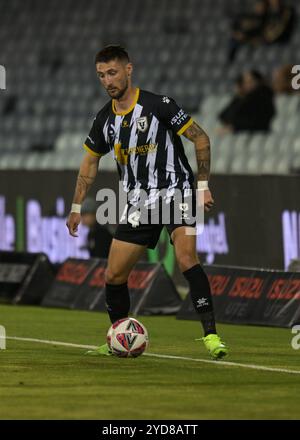 Leumeah, Australien. Oktober 2024. Marin Jakolis vom Macarthur FC wurde 2024-25 beim 2. Spiel der Isuzu UTE A-League zwischen Macarthur FC und Newcastle Jets FC im Campbelltown Stadium in Leumeah in Aktion genommen. Endpunktzahl: Macarthur 1: 2 Newcastle Jets. Quelle: SOPA Images Limited/Alamy Live News Stockfoto