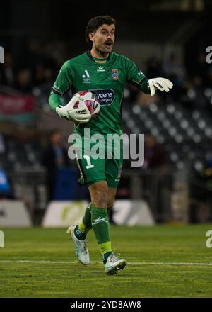 Leumeah, Australien. Oktober 2024. Ryan Scott von Newcastle Jets FC im 2. Runde Spiel der Isuzu UTE A-League 2024-25 zwischen Macarthur FC und Newcastle Jets FC im Campbelltown Stadium in Leumeah. Endpunktzahl: Macarthur 1: 2 Newcastle Jets. Quelle: SOPA Images Limited/Alamy Live News Stockfoto