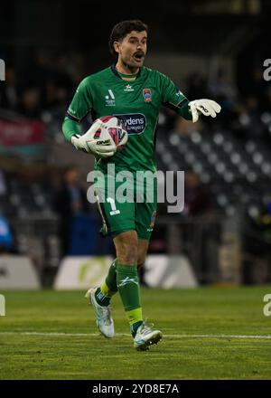 Leumeah, Australien. Oktober 2024. Ryan Scott von Newcastle Jets FC im 2. Runde Spiel der Isuzu UTE A-League 2024-25 zwischen Macarthur FC und Newcastle Jets FC im Campbelltown Stadium in Leumeah. Endpunktzahl: Macarthur 1: 2 Newcastle Jets. (Foto: Luis Veniegra/SOPA Images/SIPA USA) Credit: SIPA USA/Alamy Live News Stockfoto