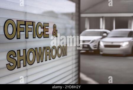 Gebrauchtwagenhändler Stockfoto