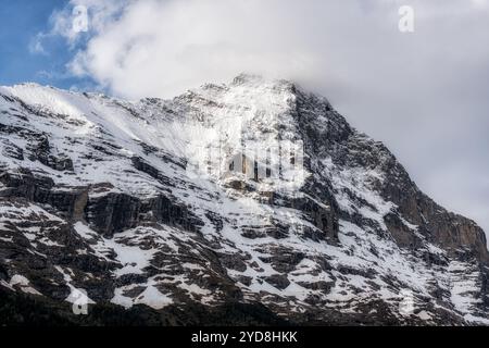 Eiger Berg aus nächster Nähe Stockfoto