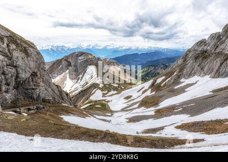 Schneebedeckter Pilatus Stockfoto