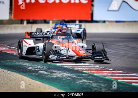 LUCA GHIOTTO (R) (51) aus Arzignano, Italien, übt für den Firestone Grand Prix von Monterey auf dem WeatherTech Raceway Laguna Seca in Salinas, CA. Stockfoto