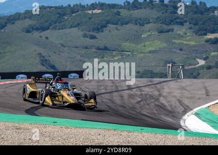 GRAHAM RAHAL (15) aus New Albany, Ohio, übt für den Firestone Grand Prix von Monterey auf dem WeatherTech Raceway Laguna Seca in Salinas, CA. Stockfoto