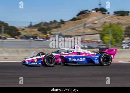 Felix Rosenqvist (60) aus Varnamo, Schweden, übt für den Firestone Grand Prix von Monterey auf dem WeatherTech Raceway Laguna Seca in Salinas, CA. Stockfoto