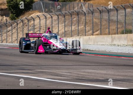 KYLE KIRKWOOD (27) aus Jupiter, Florida, übt für den Firestone Grand Prix von Monterey auf dem WeatherTech Raceway Laguna Seca in Salinas, CA. Stockfoto