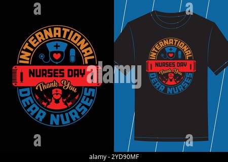 Krankenschwester Wertschätzung Typografie T-Shirt Designs für Healthcare Helden und medizinisches Personal Stock Vektor