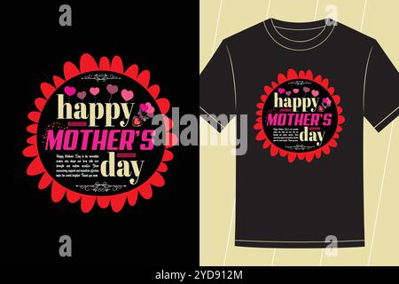 Das beste T-Shirt mit Typografie zum Muttertag für die besten Mama-Geschenke und T-Shirts Stock Vektor