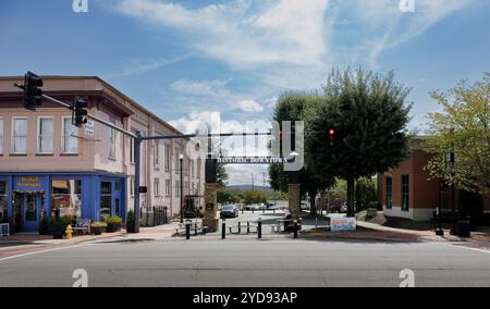 19. September 2024, Lenoir City, TN: Eintritt zum öffentlichen Park in der Innenstadt. Stockfoto