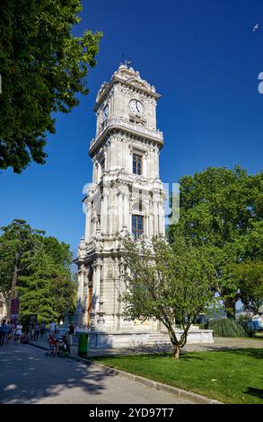 Der Uhrenturm Dolmabahce, Istanbul Stockfoto