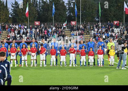 Stadio Tre Fontane, Rom, Italien. Oktober 2024. Women International Friendly, Italien gegen Malta; die Startposition von Italy Credit: Action Plus Sports/Alamy Live News Stockfoto