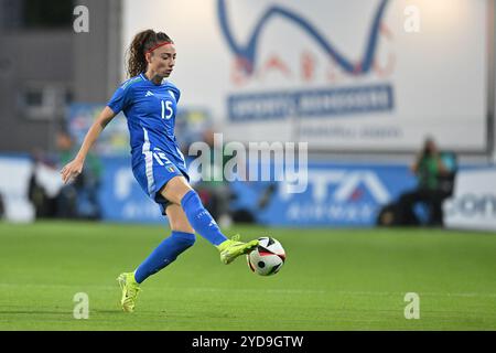 Stadio Tre Fontane, Rom, Italien. Oktober 2024. Internationale Freundschaft für Frauen, Italien gegen Malta; Benedetta Glionna von Italien Credit: Action Plus Sports/Alamy Live News Stockfoto