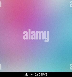 Verlaufender Hintergrund, der von rosa zu blau mit körniger Textur verblasst Stockfoto