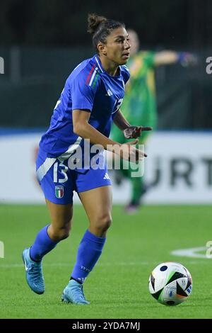 Rom, Latium. Oktober 2024. ELISA Bartoli von Italien während des Football Woman Friendly Matches Italien gegen Malta im Fontana Stadion, Rom, Italien, 25. Oktober 2024 Credit: massimo insabato/Alamy Live News Stockfoto