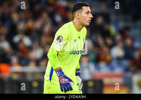 Ruslan NESHCHERET von Dynamo Kyiv während des Fußballspiels der UEFA Europa League, League Phase MD3 zwischen AS Roma und Dynamo Kyiv am 24. Oktober 2024 im Stadio Olimpico in Rom, Italien Stockfoto