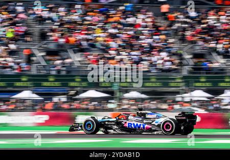 Mexiko-Stadt, Mexiko-Stadt, Mexiko. Oktober 2024. Fahrer LIAM LAWSON, während des Trainings auf dem Rennkurs Hermanos Rodriguez des Formel-1-Grand-Prix von Mexiko (Foto: © Jorge Nunez/ZUMA Press Wire) NUR REDAKTIONELLE VERWENDUNG! Nicht für kommerzielle ZWECKE! Quelle: ZUMA Press, Inc./Alamy Live News Stockfoto