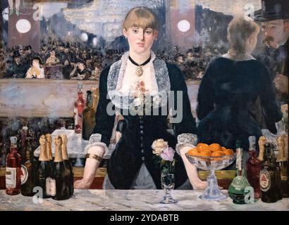 Edouard Manet Painting - Eine Bar im Folies-Bergere. 1882. Seine letzte große Arbeit. UN Bar aux Folies-Bergere, französischer Maler der Moderne aus dem 19. Jahrhundert. Stockfoto