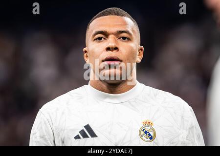 Madrid, Espagne. Oktober 2024. Kylian MBAPPE von Real Madrid während des Fußballspiels der UEFA Champions League, League Phase MD3 zwischen Real Madrid und Borussia Dortmund am 22. Oktober 2024 im Santiago Bernabeu Stadion in Madrid, Spanien - Foto Matthieu Mirville/DPPI Credit: DPPI Media/Alamy Live News Stockfoto