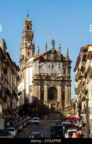 Kirche der Geistlichen (Igreja dos Clerigos), Porto, Portugal. Stockfoto