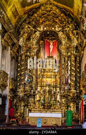 Innendecke der Kirche unserer Lieben Frau von Carmo (Igreja do Carmo), Porto, Portugal. Stockfoto