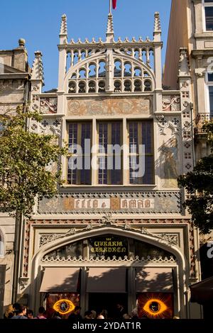 Eintritt zum Lello Bookshop (Livraria Lello) oder Harry Potter's Bookstore, Porto Portugal. Stockfoto