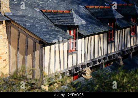 ehemaliges Waschhaus Lavoirs de la Garenne am Fluß Le Marle, Altstadt Vannes, bretonisch Gwened, Departement Morbihan, Region Bretagne Breizh, Frankreich *** ehemaliges Waschhaus Lavoirs de la Garenne am Fluss Le Marle, Altstadt Vannes, Breton Gwened, Departement Morbihan, Region Bretagne Breizh, Frankreich Stockfoto