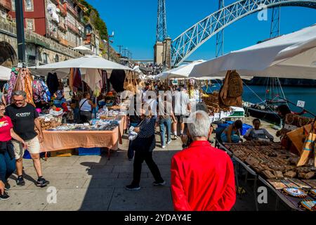 Markt im Freien, Porto, Portugal. Stockfoto