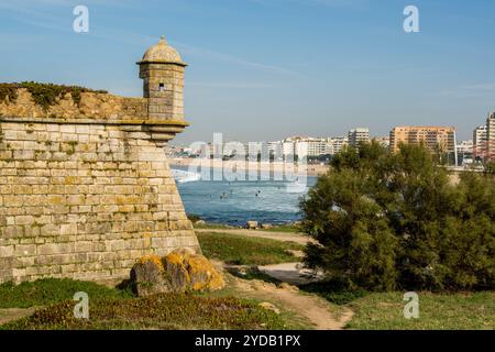 Fort von São Francisco Xavier oder Castelo do Queijo am Fluss Douro, Porto, Portugal. Stockfoto